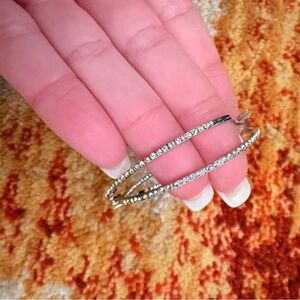 Target Elegant Silver Hoop Earrings